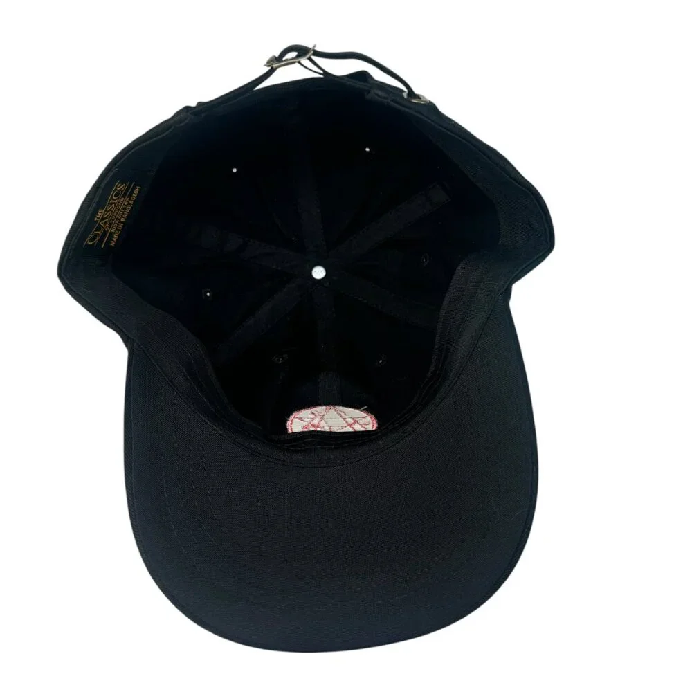 Black & Red Necronomicon Snapback Hat Cap Embroidered Occult HP Lovecraft Horror